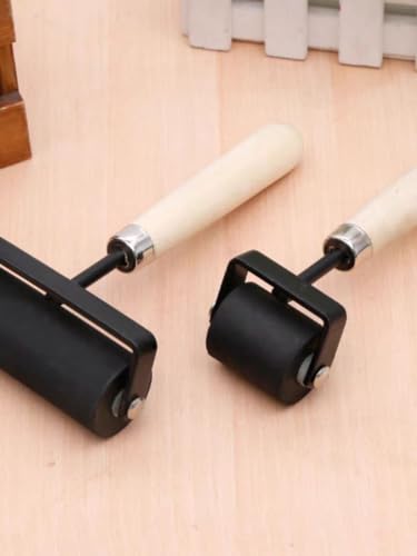 Paint Rollers， 1 PCS Rubber Brayer Roller Glue Roller Soft Ink Printing Roller Paint and Ink Roller Tool Applicator for Printmaking Stamping and Scrapbooks(1.5-inch) - size: 1.5-inch
