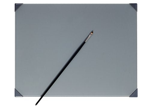 New Wave POSH Glass Artist Palette | Neutral Grey, 12 x 16 inches | Tempered Glass Palette for Oil Painting with Corner Guards | Use with Oil, Acrylic, Gouache, Watercolor, and Ink | Made in USA - color: Gray, size: 12" x 16" x 0.1"