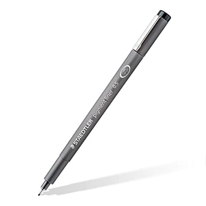 STAEDTLER 308 SWP3P Pigment Liner Fineliner Pens and Free Metallic Marker - Assorted Colours (Pack of 4)