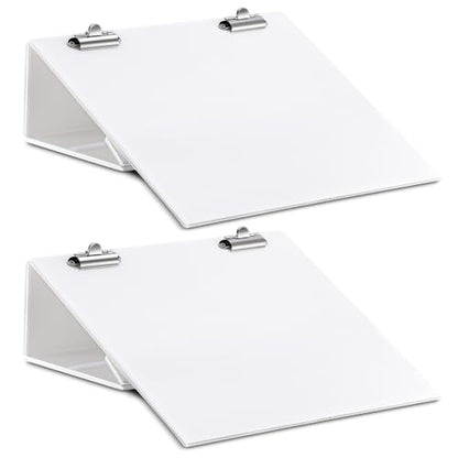 Nuanchu Folding Slant Board for Writing 14 x 12 Inch Large Slanted Clipboard Adjustable Tilted Writing Board Sloped Surface to Improve Handwriting Legibility Endurance for Office Reading(2 Pcs)