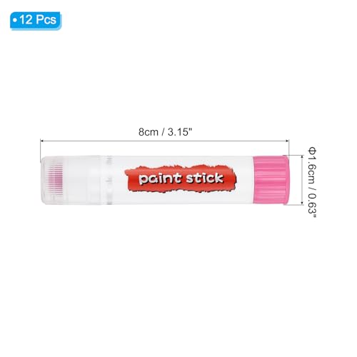 PATIKIL Tempera Paint Sticks, 12 Pcs Solid Tempera Paints Sticks Washable Bulk Markers Pen Quick Drying for Artists Beginners Art Supplies, Light Pink - color: Light Pink