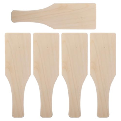 Healifty Wooden Clay Paddles for Pottery: 5Pcs Flat Wood Pottery Carving Paddle Tool for Ceramic Handbuilding, Sculpting Trimming and Modeling, Art Supplies Board
