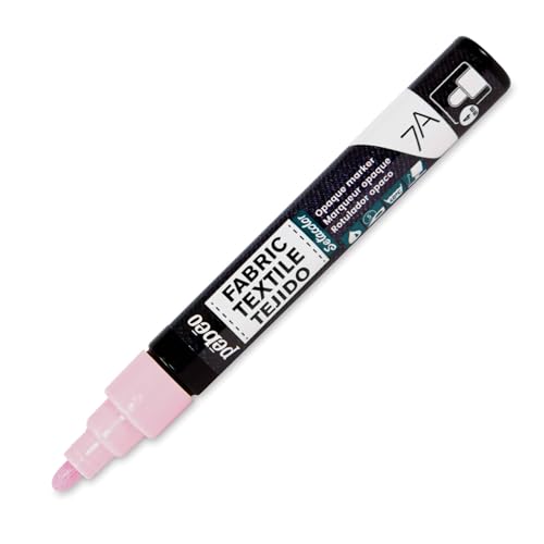 Pebeo 7A Marter Fabric Marker, 4 mm, Pastel Pink - color: Pastel Pink