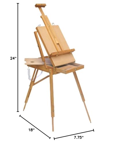 4 Less Co French Easel Wooden Sketch Box Portable Folding Art Artist Painters Tripod Stand
