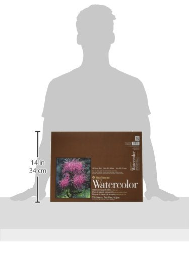 Strathmore 400 Series Watercolor Block, Cold Press, 13"x17" Bound (4 sides), 15 Sheets/Block - size: 13 x 17 inches, style: Block