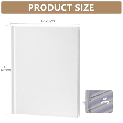 zmybcpack 6 Pack Hardcover Blank Book 8.5x11 inch, Hardcover Blank Book for Students to Write Stories, Blank Hardcover Sketchbooks Journal（White，22 Sheets/ 44 Pages Each） - size: 8.5x11"(6 pack)