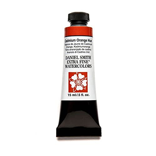Daniel Smith Extra Fine Watercolor 15ml Paint Tube, Cadmium Orange Hue (284600220), 0.5 Fl Oz (Pack of 1) - color: Cadmium Orange Hue