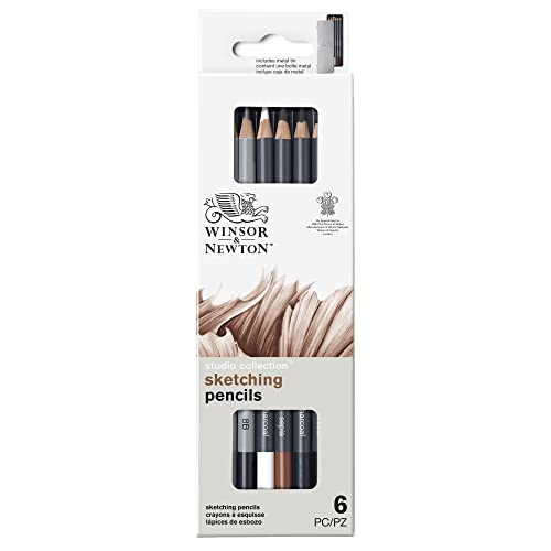 Winsor & Newton Studio Collection Artist Pencils, Sketching Pencils, Set of 6 - style: 6 Sketching Pencils