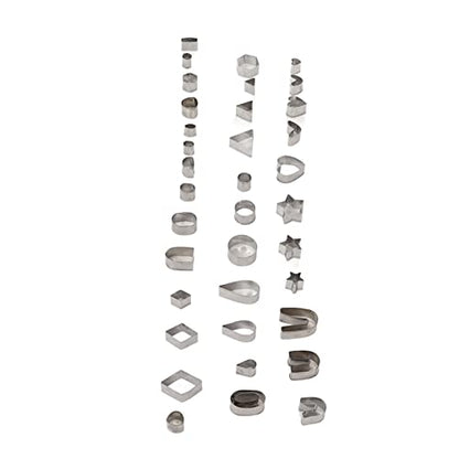 PinzqTrading Polymer Clay Earring Kit with 36 Stainless Steel Shape Cutters, 40 Round Cutters, 60 Earring Findings, DIY Jewelry Making Set for Beginners and Crafters