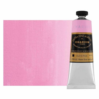 Charvin Extra Fine Professional Acrylic Paint - Eva's Pink, 60ml Tube, Triple-Milled, Lightfast Pigments, Open Stock Artist Acrylic Paints in Nature-Inspired Hues - color: Eva's Pink, size: 2.02 Fl Oz (Pack of 1)
