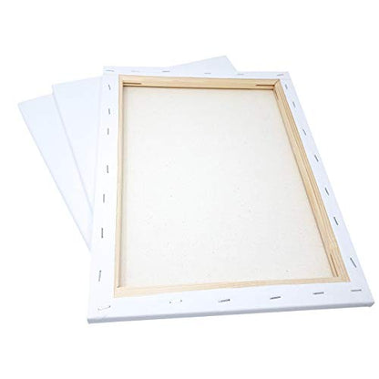 milo Stretched Artist Canvas | 12x12 inch | Value Pack of 8 Canvases for Painting, Primed & Ready to Paint Art Supplies for Acrylic, Oil, Mixed Wet Media, & Pouring, 100% Cotton with Pine Wood Frame - size: 12" x 12"