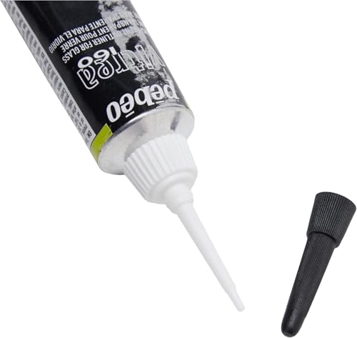 Vitrea 160 Glass Paint Outliner - 2 Pack 20ml Ink Black Art Tube Transparent Water Based Paint Set For Painting Glass Ware, Ceramic Ware, Glass Etching & Color Shift with E-book