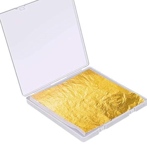 Gold Leaf Sheet for Resin, Paxcoo 300 Sheets Gold Flakes for Resin Nail Foil for Resin Jewelry Making Slime, Nail Arts, Gilding Crafting, Paint, Decoration, 5.5 by 5.5 Inches - color: Gold