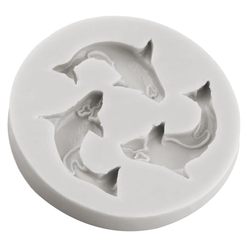 Ocean Animal Polymer Clay Mold Dolphin Killer Whale Silicone Molds for DIY Crafts Air Dry Plaster Polymer Clay Epoxy Resin Casting Jewelry Making - color: Style C