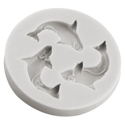 Ocean Animal Polymer Clay Mold Dolphin Killer Whale Silicone Molds for DIY Crafts Air Dry Plaster Polymer Clay Epoxy Resin Casting Jewelry Making - color: Style C