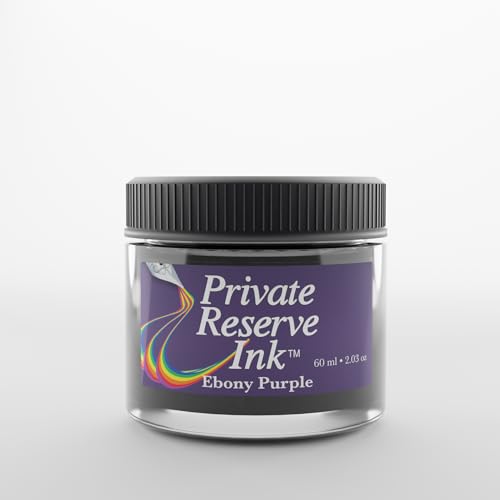 Private Reserve Premium Fountain Pen Ink, 60ml Bottle, Ebony Purple | Premium fountain pen ink with smooth flow, rich color, and reliable everyday writing performance. - color: Ebony Purple