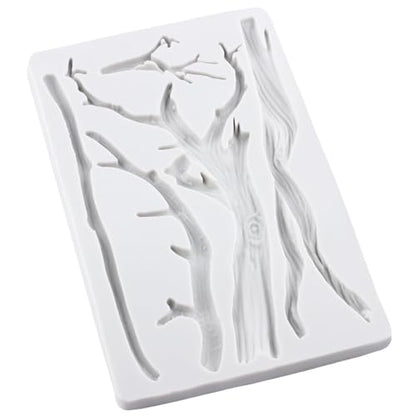 Tree Branch Polymer Clay Mold Tree Branch Silicone Molds for DIY Crafts Epoxy Resin Casting Air Dry Polymer Clay Plaster Jewelry Making - color: Style C