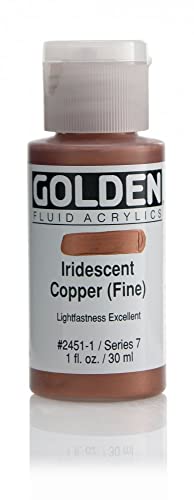 Golden Artist Colors Golden Fluid Acrylic Paint 1 Ounce-Iridescent Copper