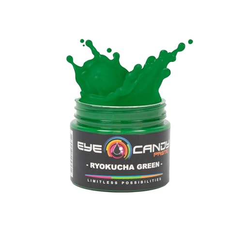 Eye Candy Resin Pigment Paste – Highly Pigmented Epoxy Color, 2 oz, Solid Non-Metallic, Mixable for Custom Shades (Ryokucha Green) - color: Ryokucha Green