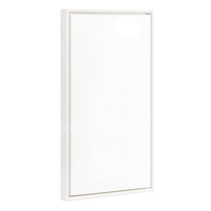 Kate and Laurel Sylvie Blank Framed Canvas Wall Art, 14x26.5 White Beaded, Modern Empty Canvas for Paint-Your-Own Art, Ready to Paint Premium Canvas Already Framed - color: Sylvie Beaded White