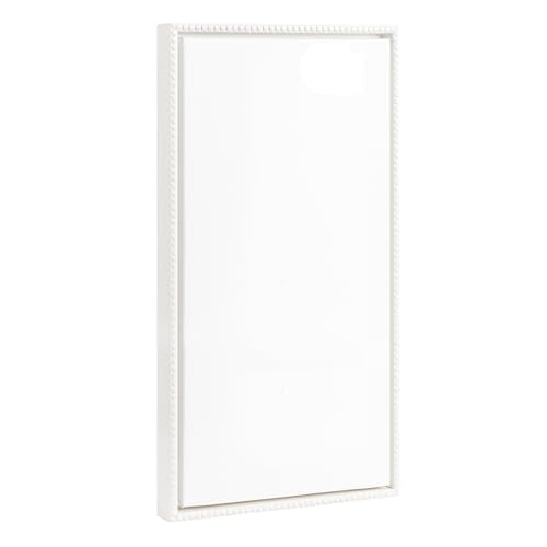 Kate and Laurel Sylvie Blank Framed Canvas Wall Art, 14x26.5 White Beaded, Modern Empty Canvas for Paint-Your-Own Art, Ready to Paint Premium Canvas Already Framed - color: Sylvie Beaded White