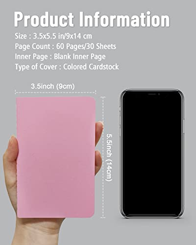 Gwybkq Small Unlined Pocket Notebooks 12 Pack Mini Notepads Journal Blank Sketch Book Pad for Kids Plain Notebooks Drawing Pad 3.5 x 5.5 Inches, 30 Sheets/60 Pages(Colorful Cover) - color: 12 Colors, style: Plain/Blank