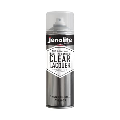 JENOLITE High Temperature Clear Lacquer | HIGH Heat 1200°F | Crystal Clear Finish | Protects Surface and Paintwork from Corrosion & UV Damage with Non-Yellowing Sealer | 500ml (16.9fl oz) - color: Clear High Heat