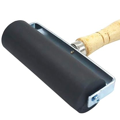 HRJZF 3 Pack Rubber Brayer Roller for Printmaking, Great for Gluing Application Also. Anti Skid Tape Construction Tools, Print, Ink and Stamping Tools 4 Inch