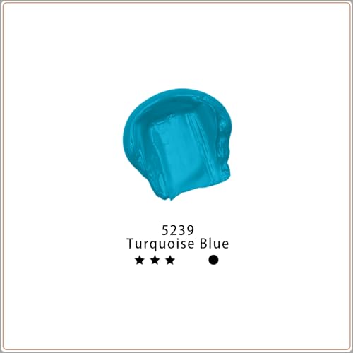 Artecho Turquoise Blue Acrylic Paint (120ml / 4.05oz) Tubes, Art Craft Paints for Canvas Painting, Rock, Stone, Wood, Fabric, Art Supplies - color: Turquoise Blue, style: Regular
