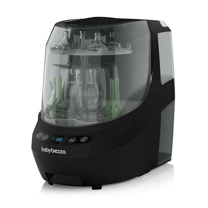 Baby Brezza Bottle Washer Pro - Baby Bottle Washer, Sterilizer + Dryer - All in One Machine Cleans Baby Essentials like Bottles + Pump Parts – Appliance to Replace Bottle Brushes & Drying Racks, Black - color: Black
