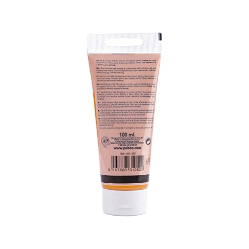 Pebeo - Acrylic Fine Studio Acrylics - Dark Cadmium Yellow Hue - Dark Cadmium Yellow Hue 100ml/3.38oz - color: Dark Cadmium Yellow Hue