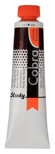 Cobra Study Water Mixable Oil Colour - Vandyke Brown 40ml Tube