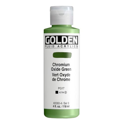 Golden Fluid Acrylic, 4 ounce bottle, Chromium Oxide Green (2060-4)