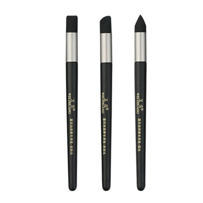 Color Shaper Paints Mixing Tool Paint Shaper Color Painting Blending Tool for Smearing Blending Highlighting Pastel Tools Soft Pastel Silicone Tools Oil Soft - color: Black 3 Pack Set
