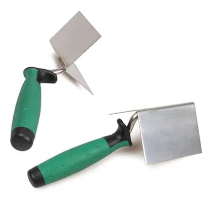 2 PCS Drywall Corner Hand Tool Set, Stainless Steel Sheetrock External Corner Trowel & Internal Corner Trowel Building Products,3.15'' & 2.36'' Outside Corner Knife and Inside Corner Knife.