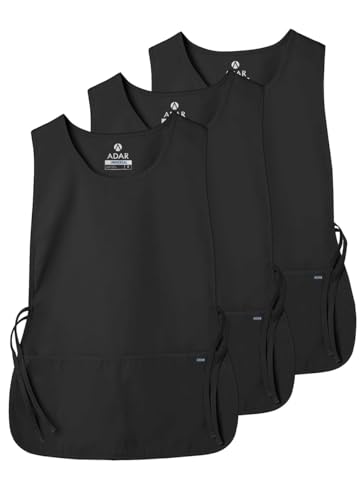 Adar Universal Cobbler Apron 3 Pack - Unisex Cobbler Apron - color: Black, size: Standard