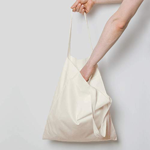 NPBAG 5 | 15 | 25 | 50 Pack 15'' X 16'' Natural Cotton Tote Bags, Lightweight Blank Bulk Cloth bags with 1pc of PTFE Teflon Sheet (15-Pack) - color: Natural, size: Medium