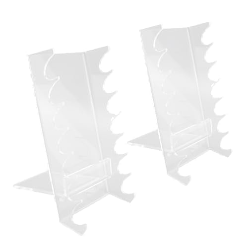Walfront Acrylic Makeup Brush Holder, Horizontal Drying Rack, Dual Ended Brush Storage Stand for Artists, Ideal Desk Accessories
