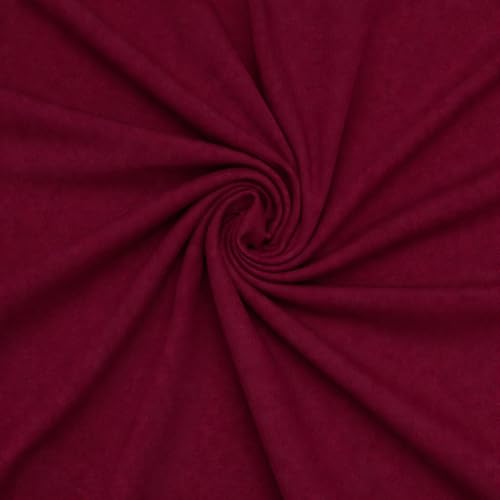 ITY Jersey Fabric | Spandex Knit | 2-Way Stretch | 95% Poly, 5% Spandex | Anti-Wrinkle, Breathable | 60" Wide | By the Yard | Apparel, Event Decor, Drapery (Burgundy, 1 Yard) - color: Burgundy, size: 1 Yard