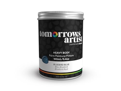 TA: Bluebird Blue, Heavy Body Eco-Friendly Acrylic Art Paint 100ml/3.38oz Jar - color: Bluebird Blue, size: 3.4 Fl Oz (Pack of 1)
