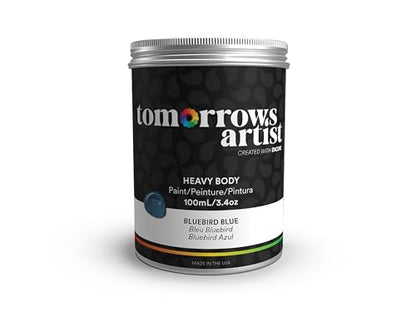 TA: Bluebird Blue, Heavy Body Eco-Friendly Acrylic Art Paint 100ml/3.38oz Jar - color: Bluebird Blue, size: 3.4 Fl Oz (Pack of 1)