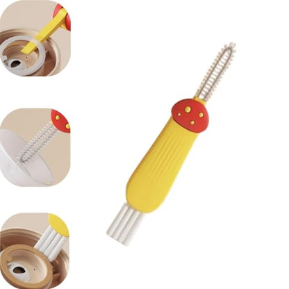 3 in 1 Cup Lid Cleaning Brush, 2024 New Crevice Cleaning Brush Set for Baby Bottle Gap Tight Spaces Cup, 3 in 1 Multifunctional Cleaning Brush Portable Cup Lid Cleaner with Brush(B) - color: B1