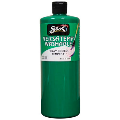 Sax Washable Versatemp Heavy Bodied Tempera Paint, Green, 1 Quart