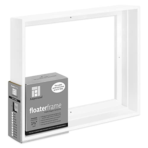 Ampersand Float Frame 1.5In Thin 11X14 White - color: White, size: 11x14