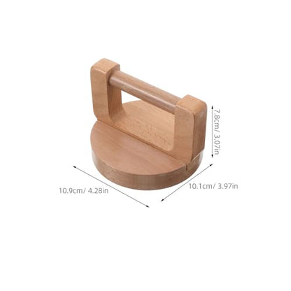 CIMAXIC Beech Wood Printmaking Baren, Round Paper Burnisher, Ergonomic Baren Handle Relief Printing Press Tool for Block Print and Stencil Art