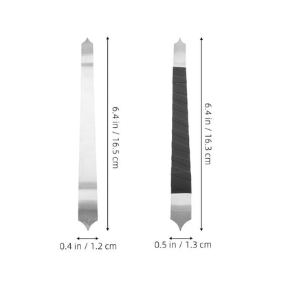 VILLCASE 2pcs Pottery Carving Tools, Fish Scale Clay Texture Carving Sculpting Knives Stainless Steel Ceramic Sculpture Modeling Tools for Artists Beginners
