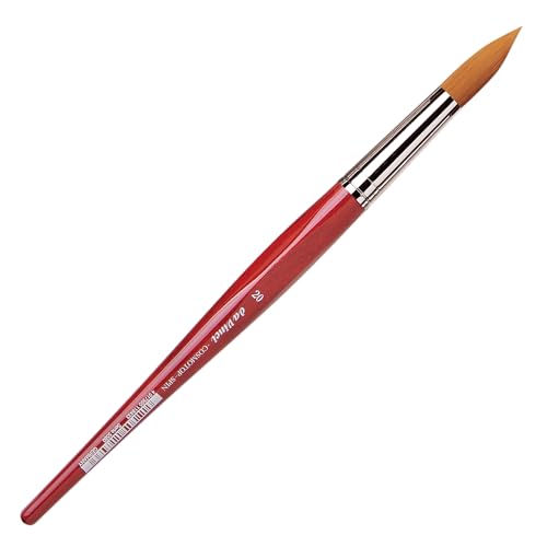 da Vinci Watercolor Series 5580 CosmoTop Spin Paint Brush, Round Synthetic with Red Handle, Size 20 (5580-20) - size: Size 20, style: Round