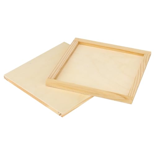 MANCHAP 20 Pack 6 x 6 Inch Square Wooden Canvas Boards, Unfinished Wood Panels, Blank Cradled Panel for Painting Crafts