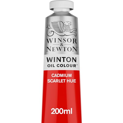 Winsor & Newton Winton Oil Color, 200ml (6.75-oz) Tube, Cadmium Scarlet Hue - color: Cadmium Scarlet Hue, size: 1 Count (Pack of 1), style: 6.75-oz Tube
