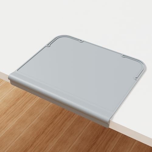 Kids Placemats, Silicone Placemats for Baby & Kids, Baby Place Mats with Teething Edge Bumper, Non-Slip Dinning Table Mat, Waterproof & Dishwasher Safe (Gray, 12''×10'') - color: Gray